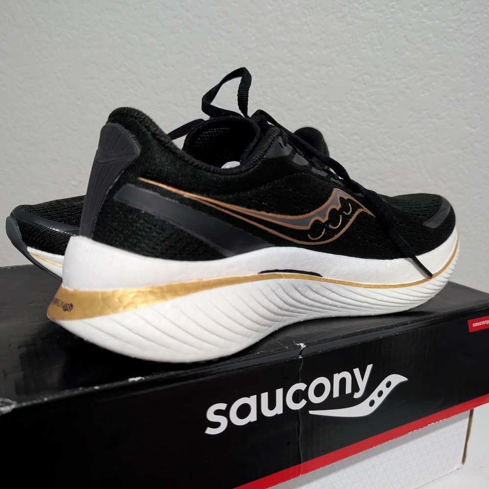 Saucony Womens Endorphin Speed 3 Black Goldstruck Running Shoes - Size 9 M - Picture 6 of 10